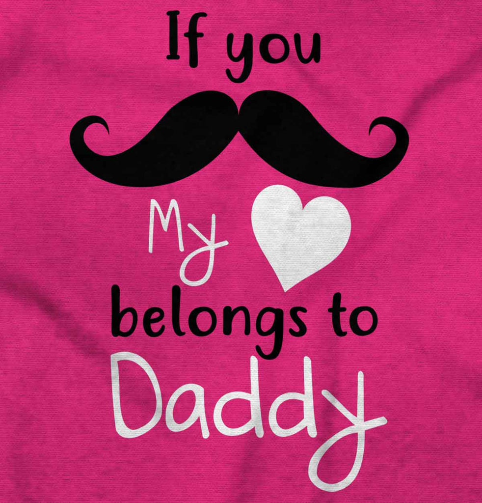 If You Mustache, It's Daddy Romper Bodysuit-Direct To Garment Print-Brisco Baby