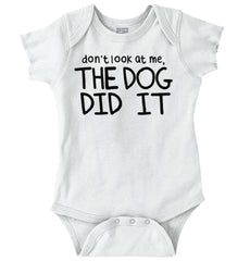 Dog Did It Romper Bodysuit-Direct To Garment Print-Brisco Baby
