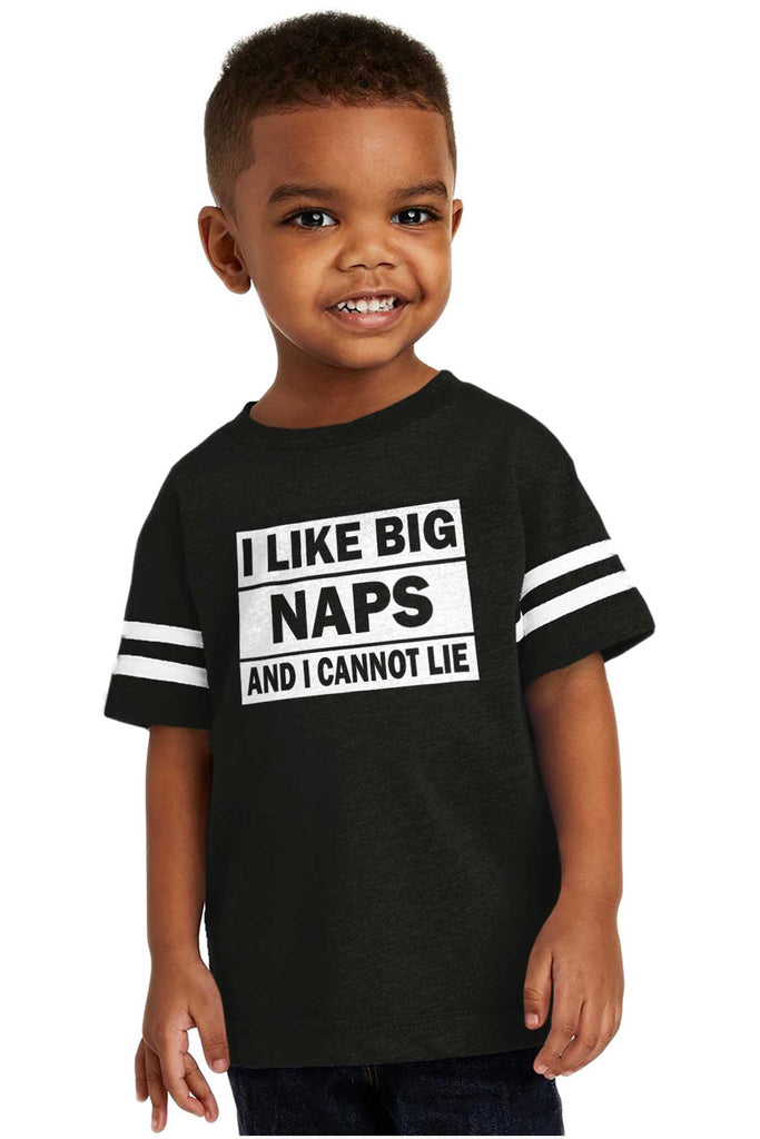 Big Naps Toddler Football Jersey Tee-Direct To Garment Print-Brisco Baby