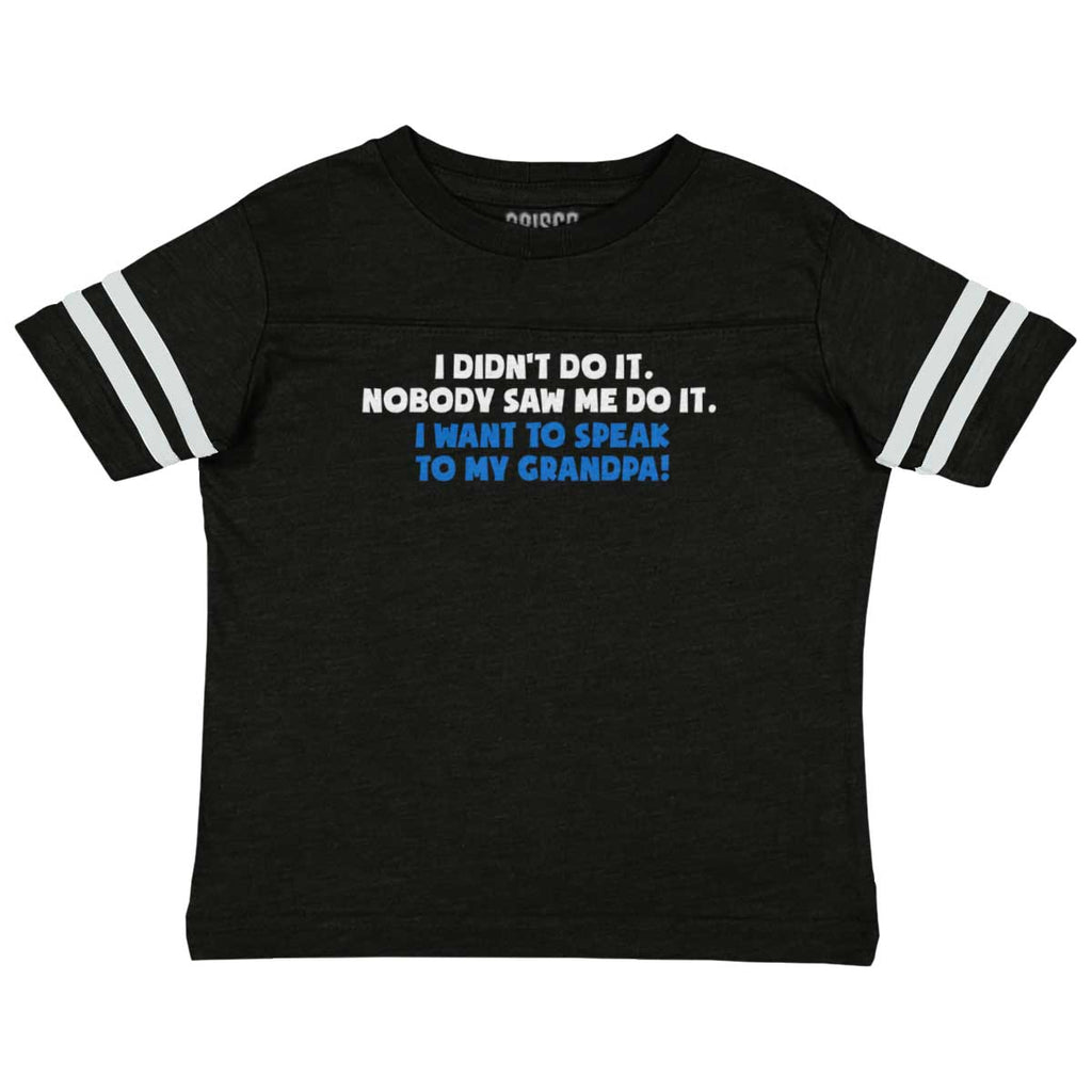 I Didn't Do It Toddler Football Jersey Tee-Direct To Garment Print-Brisco Baby