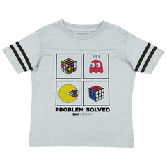 Problem Solved Toddler Football Jersey Tee-Direct To Garment Print-Brisco Baby