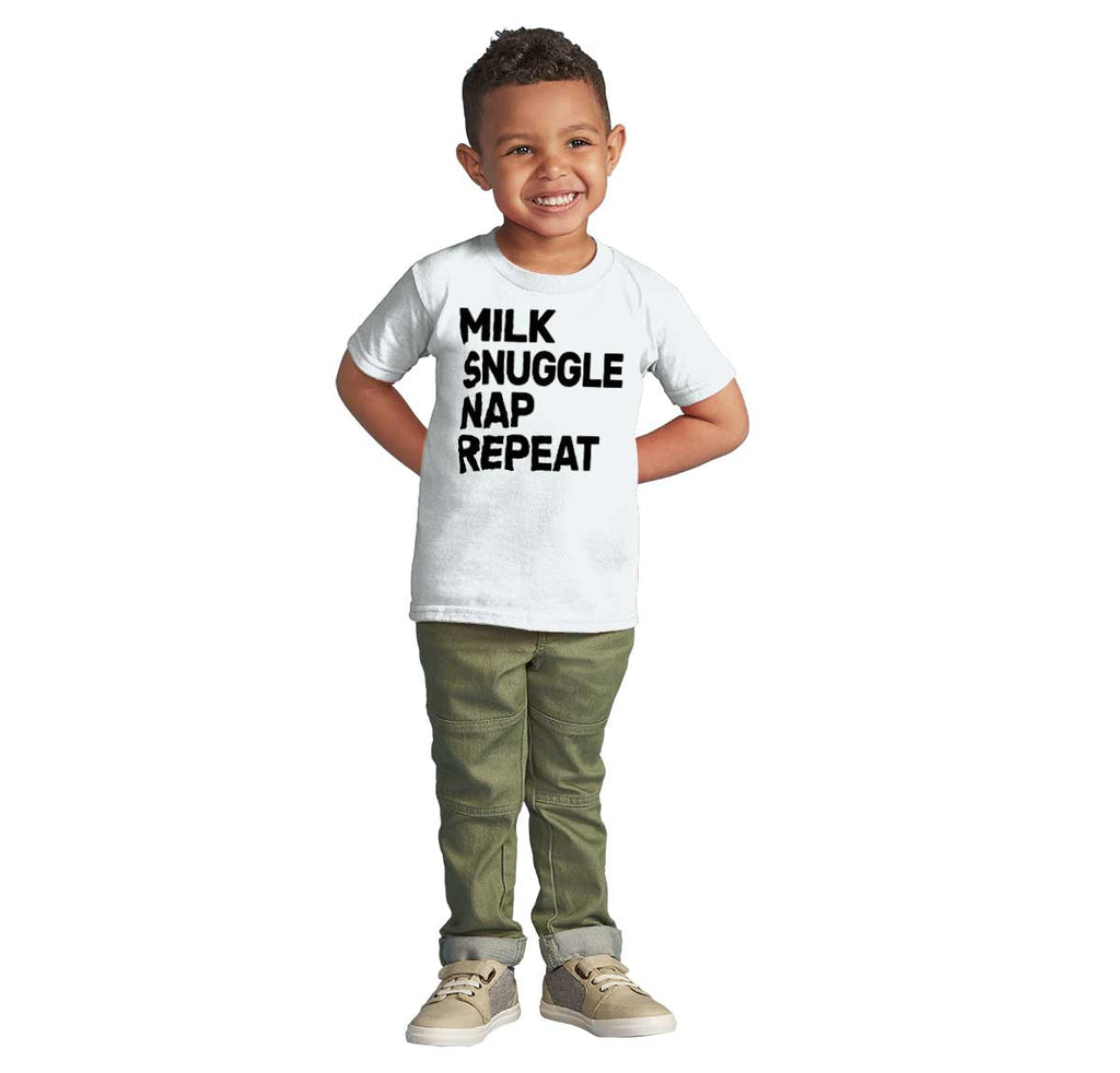 Milk Snuggle Nap Infant Toddler T Shirt-Direct To Garment Print-Brisco Baby