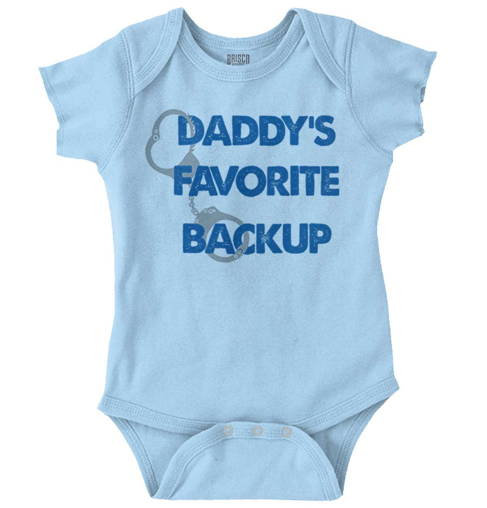 Daddy's Backup Romper Bodysuit-Direct To Garment Print-Brisco Baby