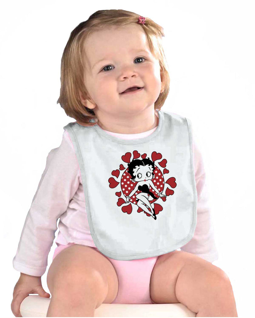 Vintage Betty Infant Baby Bib-Direct To Garment Print-Brisco Baby