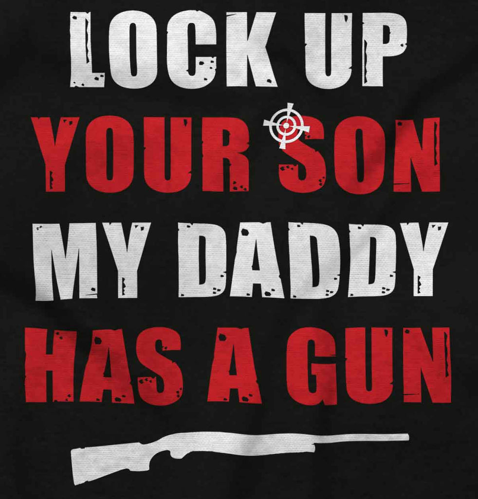 My Daddy Has a Gun Son Romper Bodysuit-Direct To Garment Print-Brisco Baby