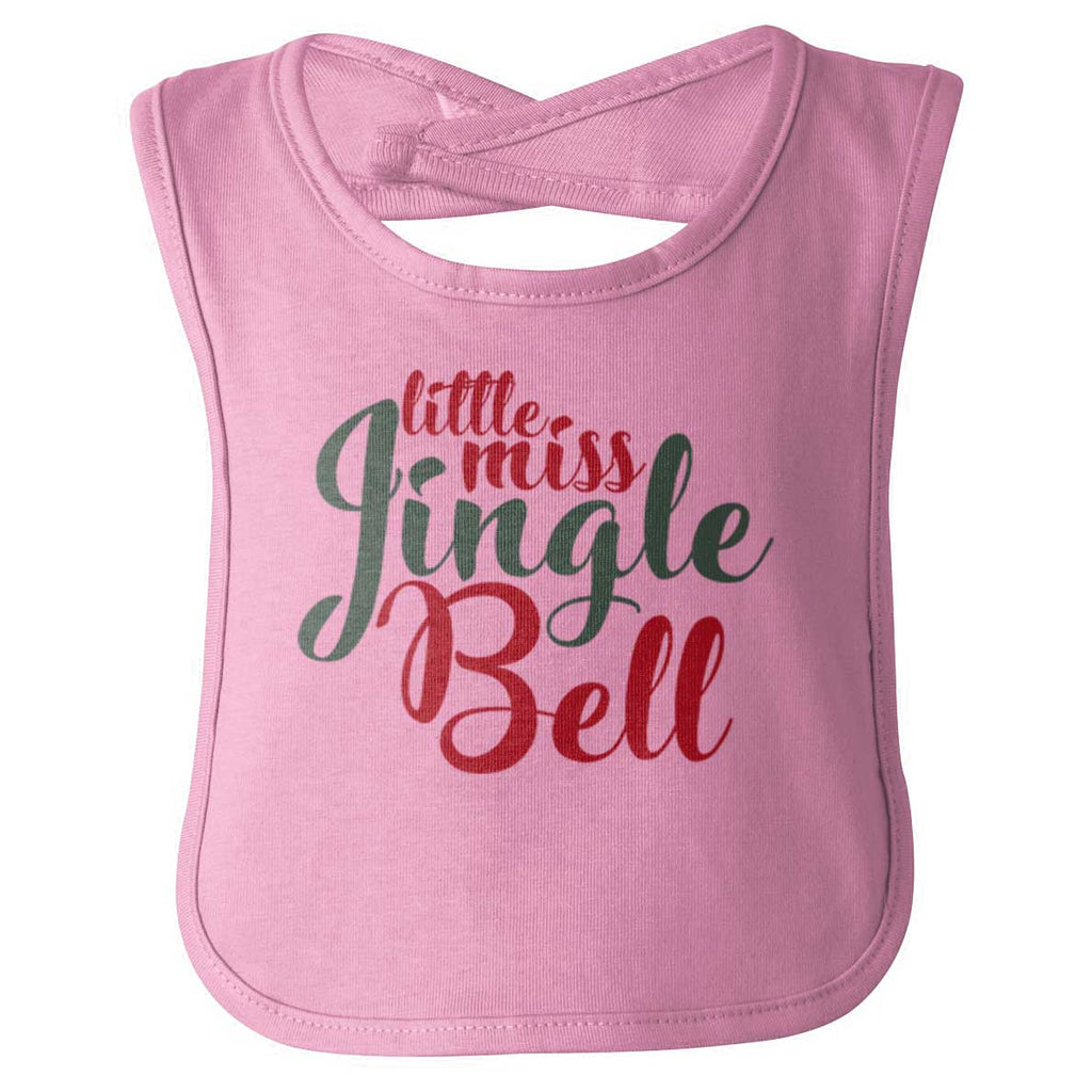 Little Miss Jingle Bell Infant Baby Bib-Direct To Garment Print-Brisco Baby
