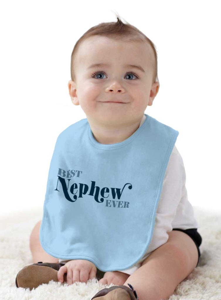 Best Nephew Ever Infant Baby Bib-Direct To Garment Print-Brisco Baby