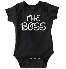 The Boss Romper Bodysuit-Direct To Garment Print-Brisco Baby