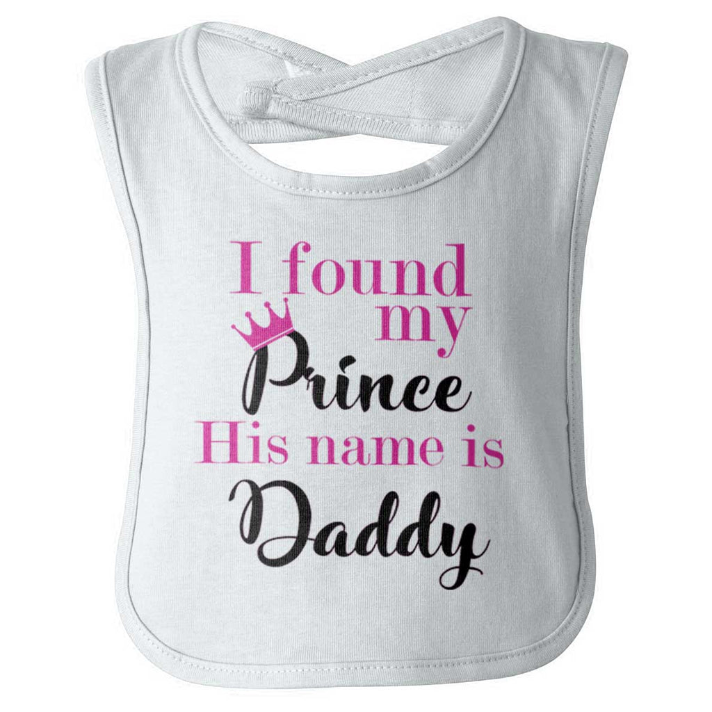 Prince Daddy Infant Baby Bib-Direct To Garment Print-Brisco Baby