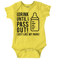 Drink Until I Pass Out Romper Bodysuit-Direct To Garment Print-Brisco Baby