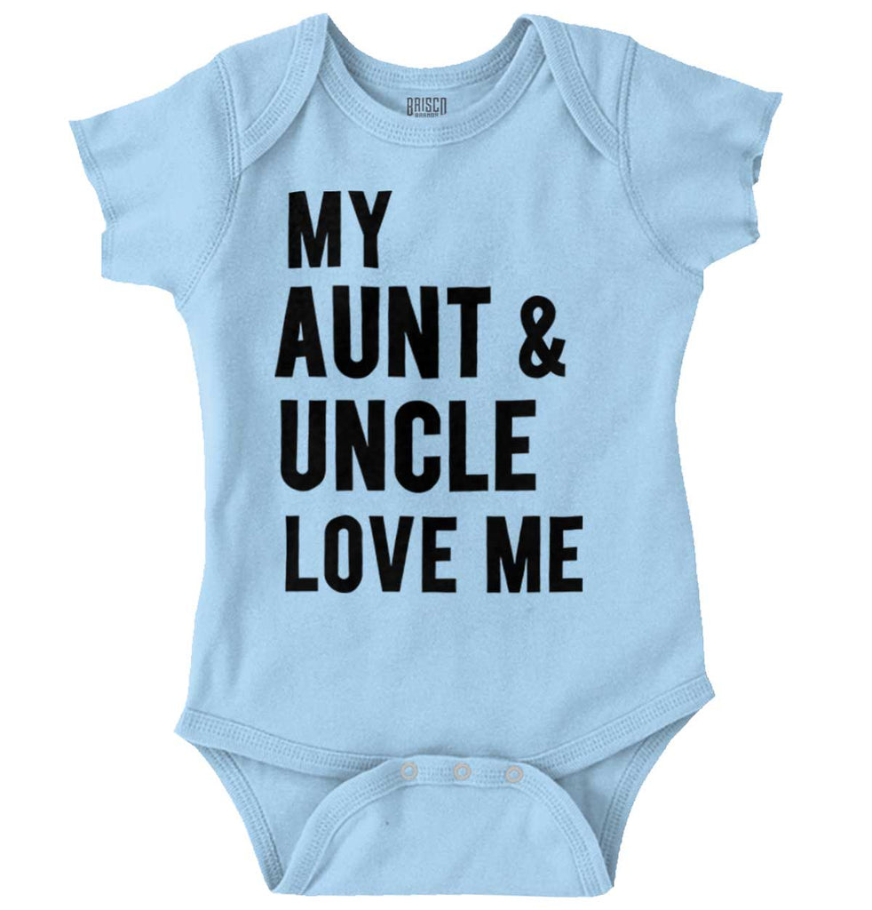 Aunt And Uncle Love Me Romper Bodysuit-Direct To Garment Print-Brisco Baby