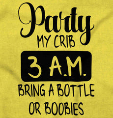 Party At My Crib Romper Bodysuit-Direct To Garment Print-Brisco Baby