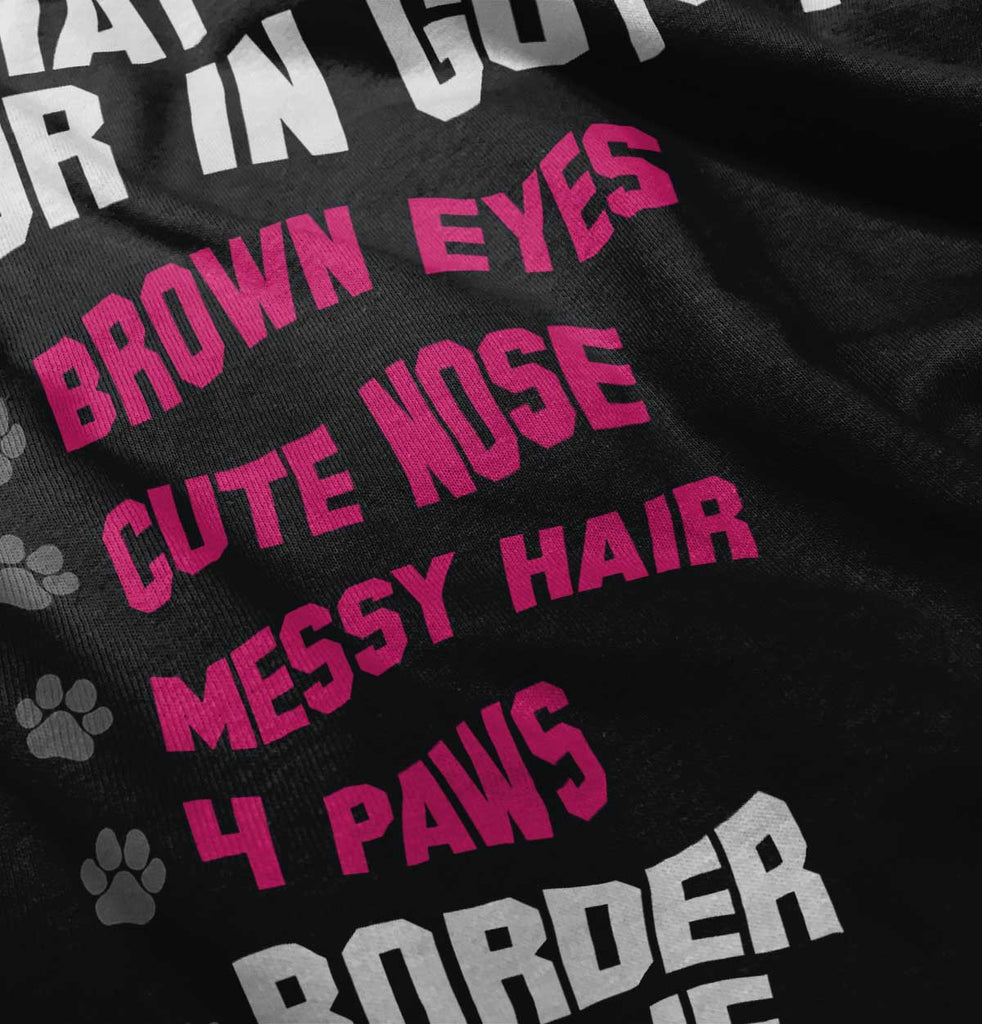 Border Collie List Romper Bodysuit-Direct To Garment Print-Brisco Baby