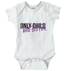 Only Child Big Sister Romper Bodysuit-Direct To Garment Print-Brisco Baby