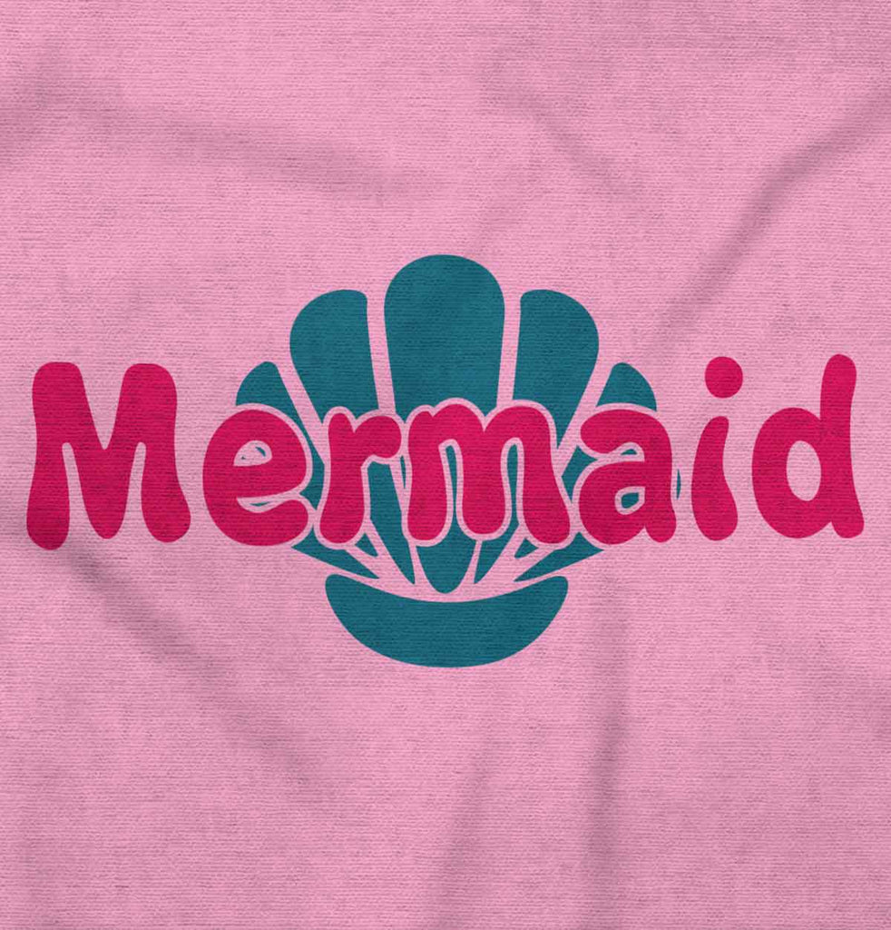 Mermaid Shell Infant Baby Bib-Direct To Garment Print-Brisco Baby