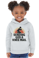 Sending God A Knee Mail Toddler Pullover Hoodie-Direct To Garment Print-Brisco Baby