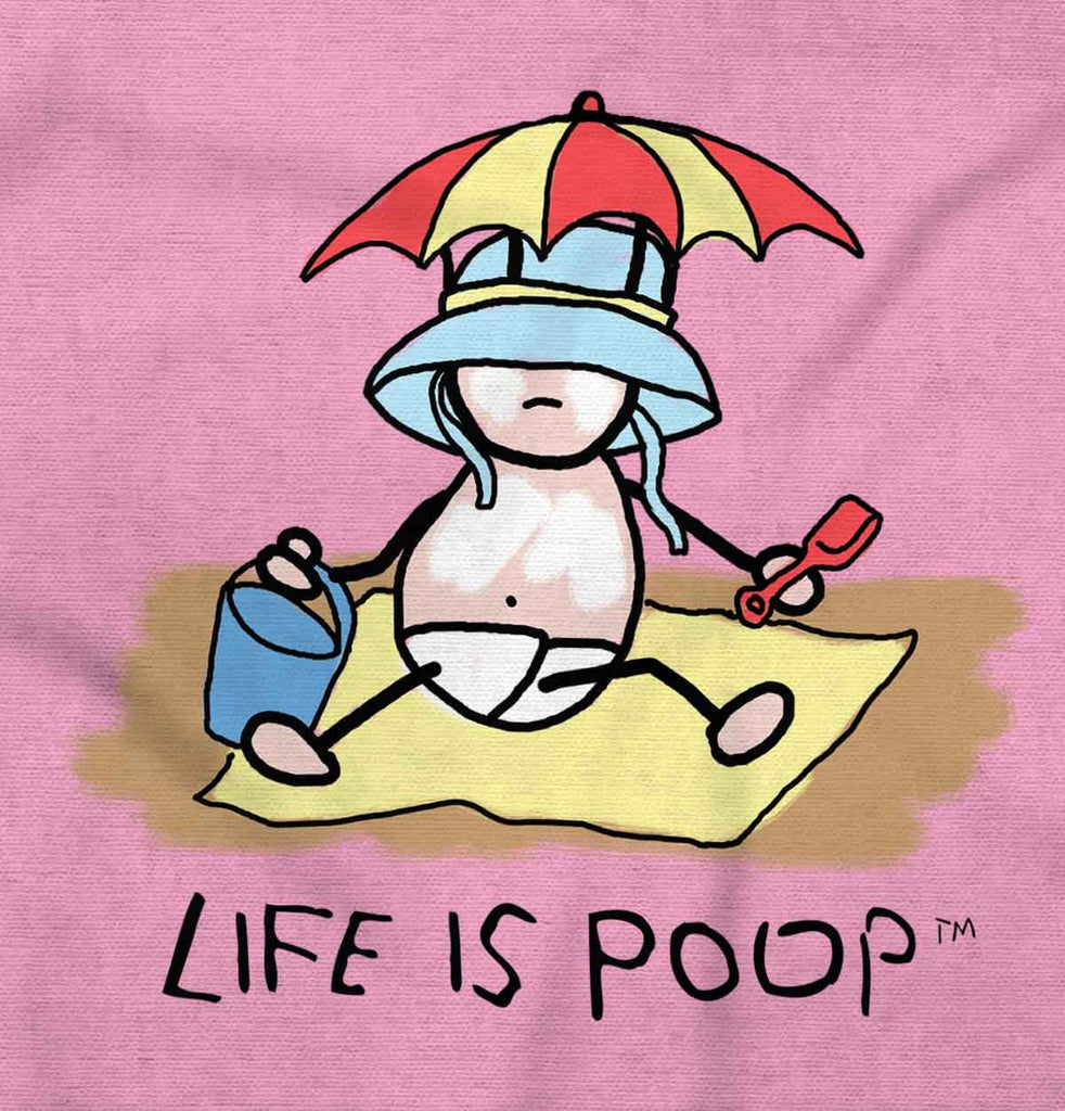 Beach Umbrella Infant Toddler T Shirt-Direct To Garment Print-Brisco Baby