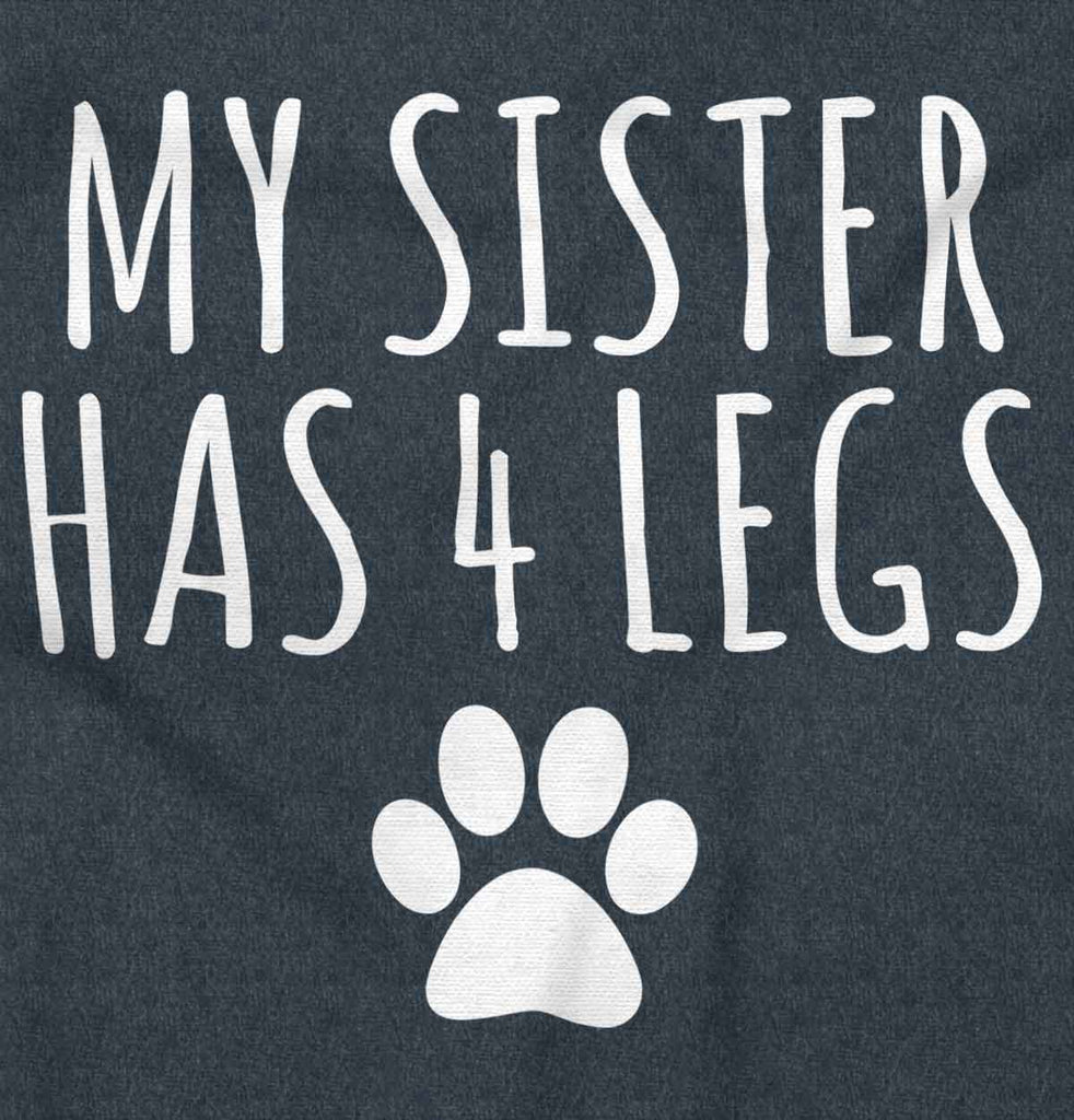 Sister has 4 legs Football Romper Bodysuit-Direct To Garment Print-Brisco Baby