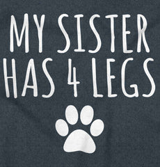 Sister has 4 legs Football Romper Bodysuit-Direct To Garment Print-Brisco Baby