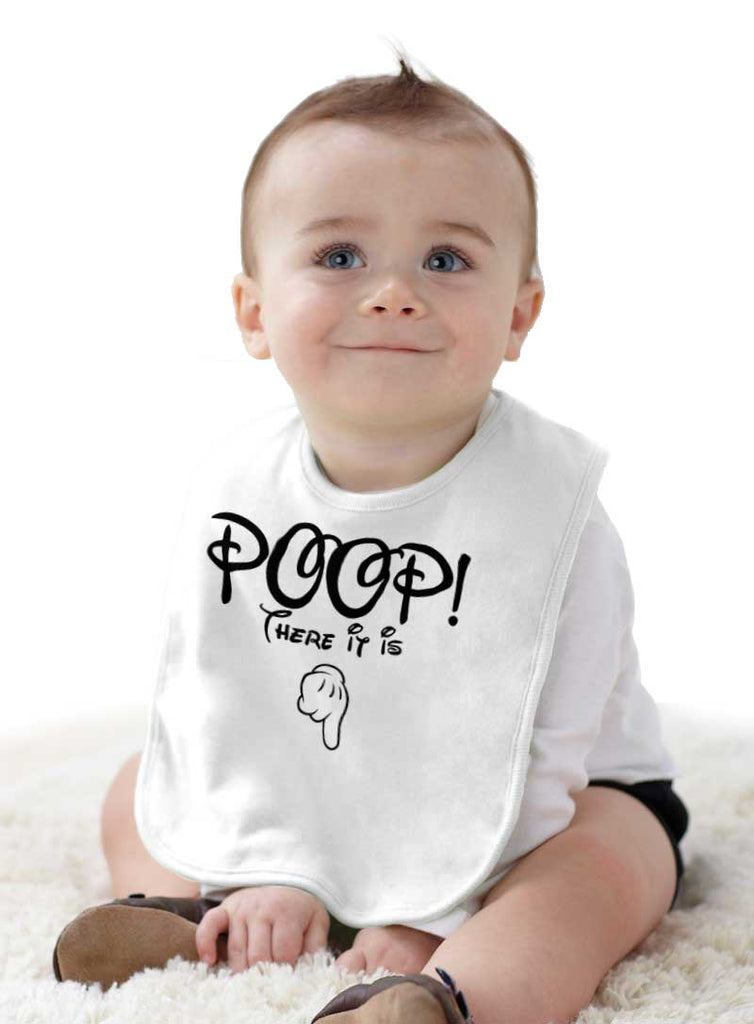 Poop There It Is Infant Baby Bib-Direct To Garment Print-Brisco Baby