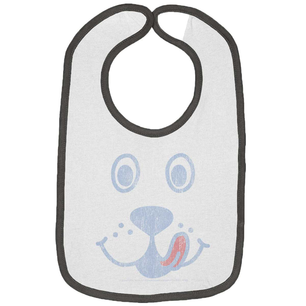 Distressed Puppie Trimmed Colored Velcro Bib-Direct To Garment Print-Brisco Baby