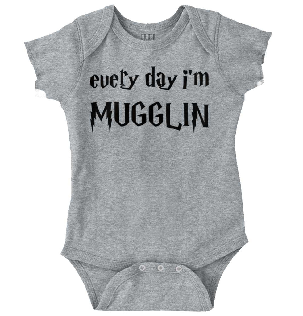 Every Day I'm Mugglin' Romper Bodysuit-Direct To Garment Print-Brisco Baby