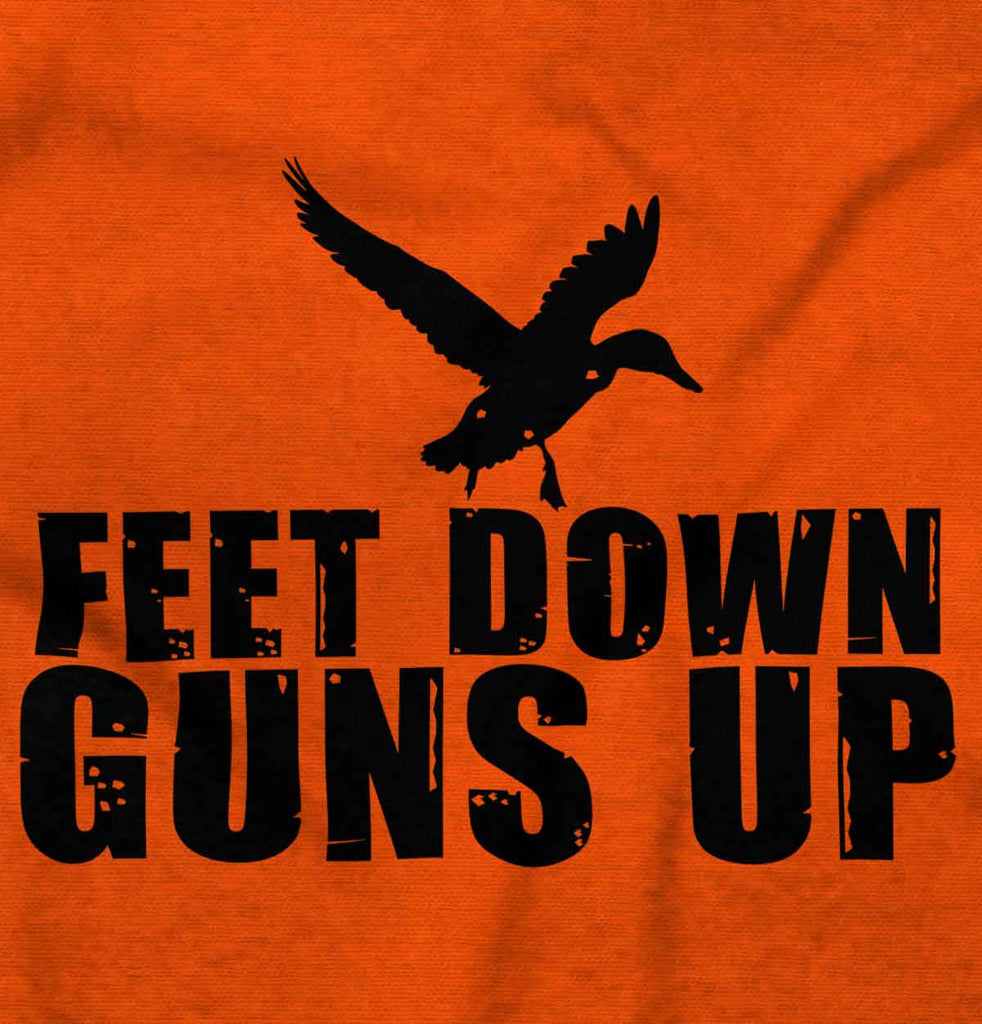 Feet Down Guns Up Duck Romper Bodysuit-Direct To Garment Print-Brisco Baby