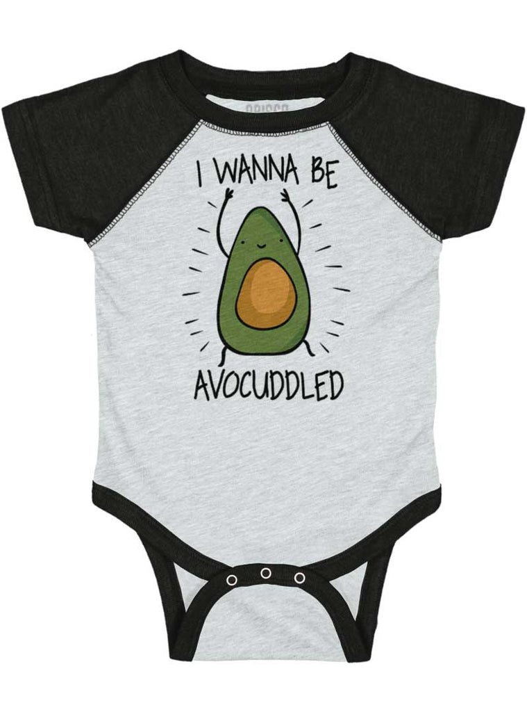 Avocuddled Raglan Romper Bodysuit-Direct To Garment Print-Brisco Baby