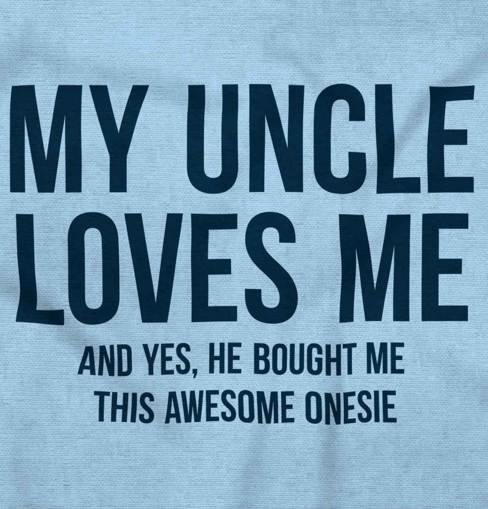Uncle Loves Me Bought Shirt Infant Baby Bib-Direct To Garment Print-Brisco Baby