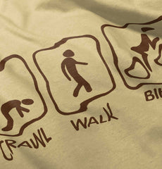 Crawl Walk Bike Romper Bodysuit-Direct To Garment Print-Brisco Baby