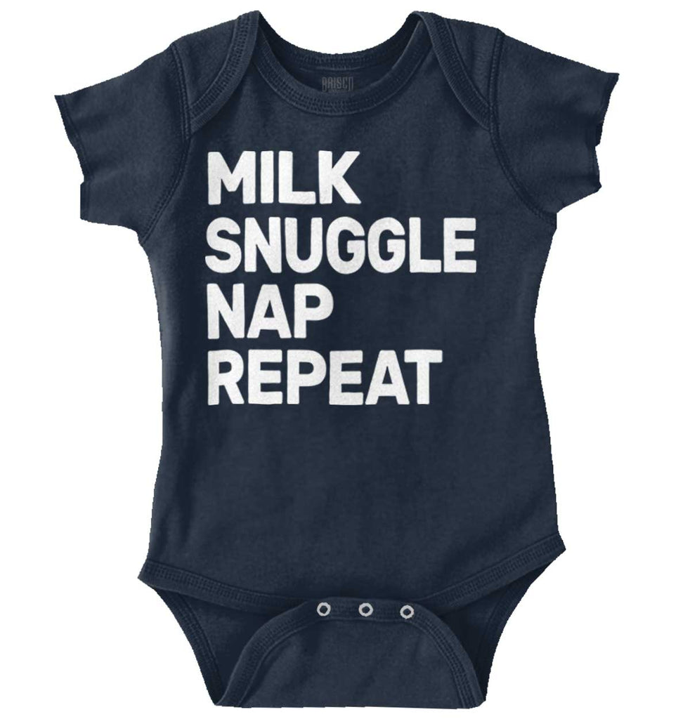 Milk Snuggle Nap Romper Bodysuit-Direct To Garment Print-Brisco Baby