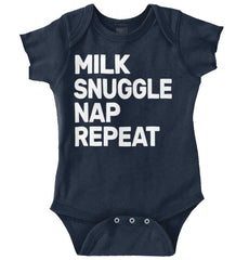 Milk Snuggle Nap Romper Bodysuit-Direct To Garment Print-Brisco Baby