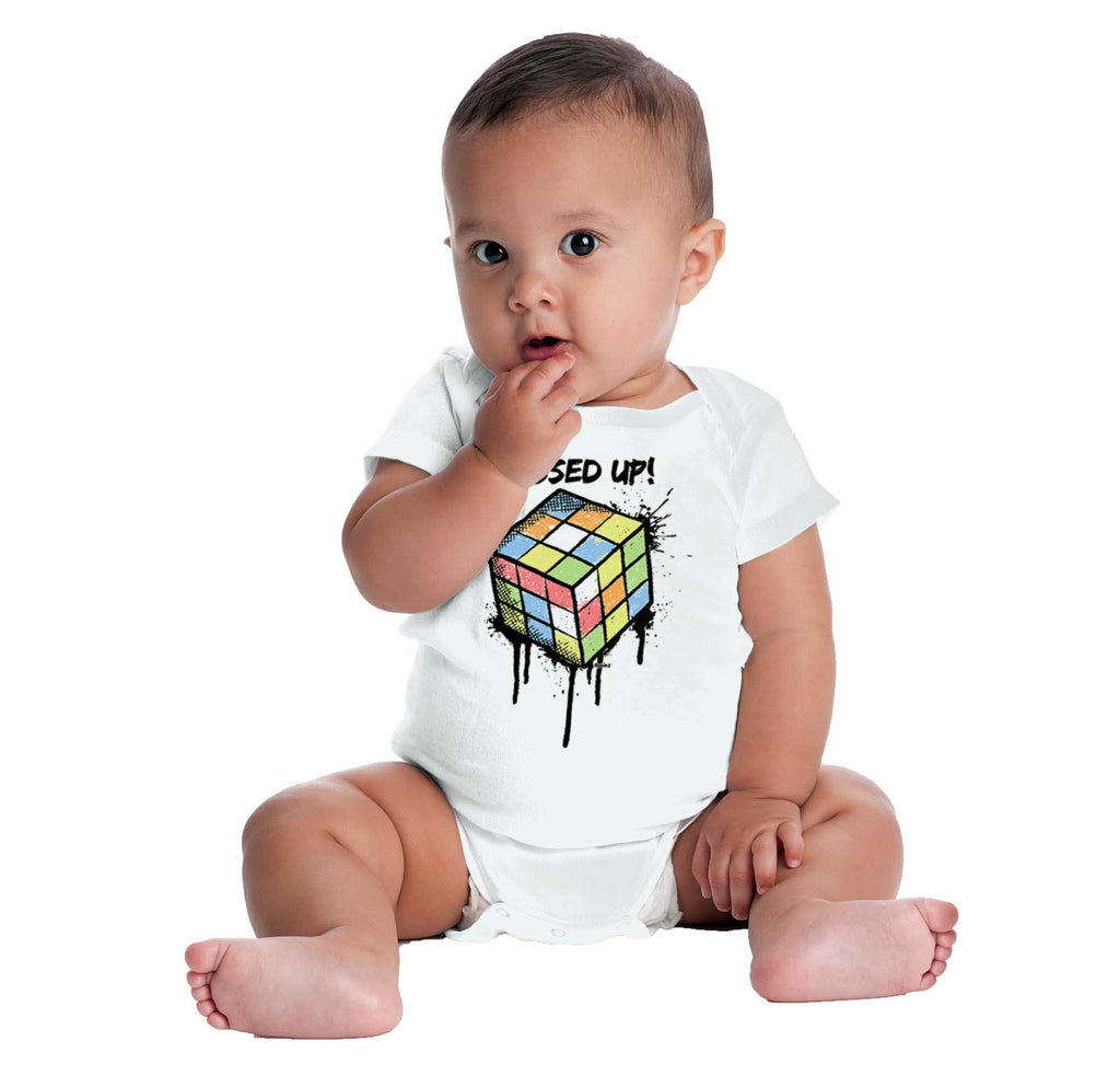 Retro Messed Up Romper Bodysuit-Direct To Garment Print-Brisco Baby