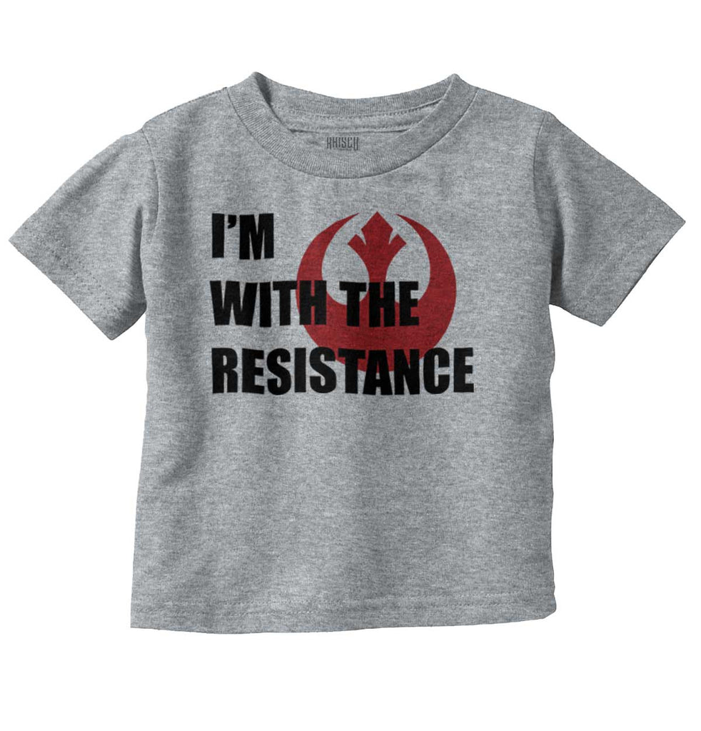 With The Resistance Infant Toddler T Shirt-Direct To Garment Print-Brisco Baby