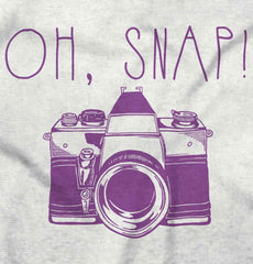 Oh Snap Camera Toddler Ruffled Trim T-Shirt-Direct To Garment Print-Brisco Baby