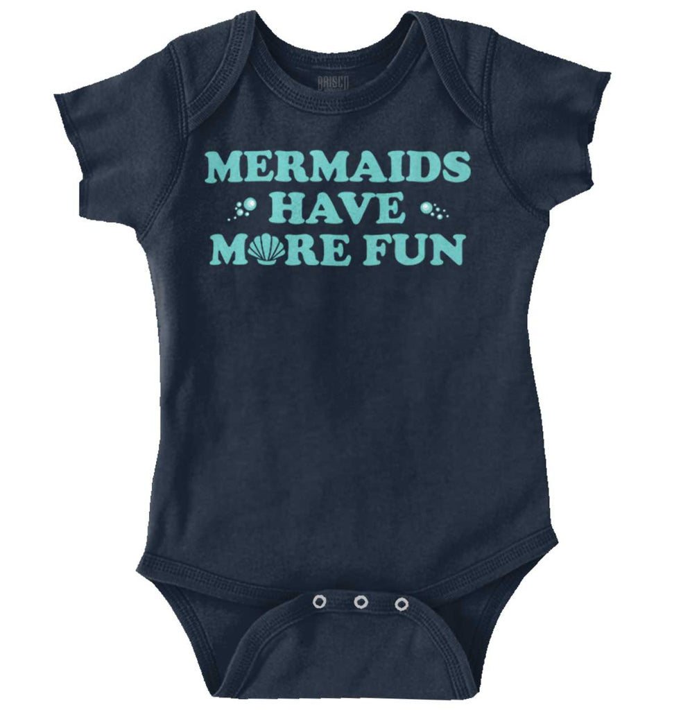 Mermaids Have More Fun Romper Bodysuit-Direct To Garment Print-Brisco Baby