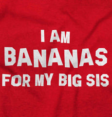 Bananas For Big Sis Romper Bodysuit-Direct To Garment Print-Brisco Baby