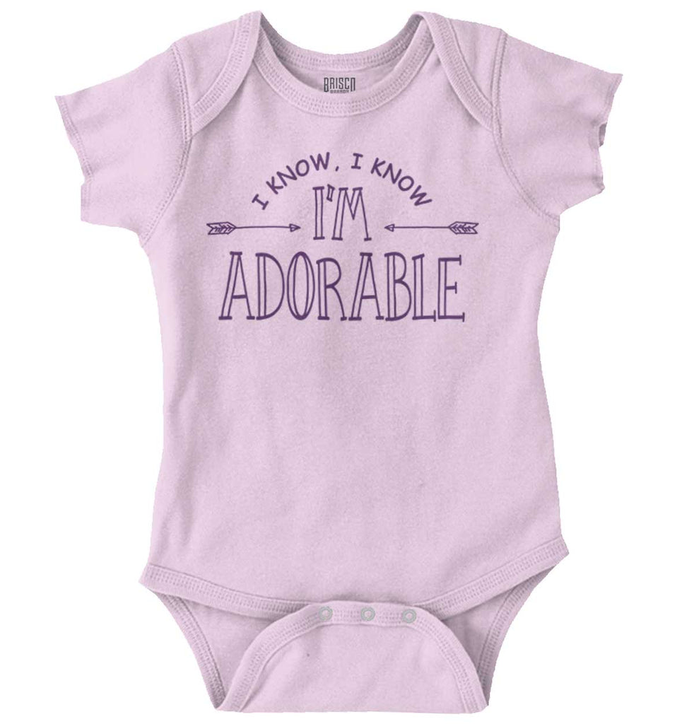 I'm Adorable Romper Bodysuit-Direct To Garment Print-Brisco Baby