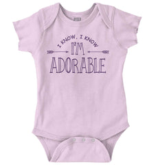 I'm Adorable Romper Bodysuit-Direct To Garment Print-Brisco Baby