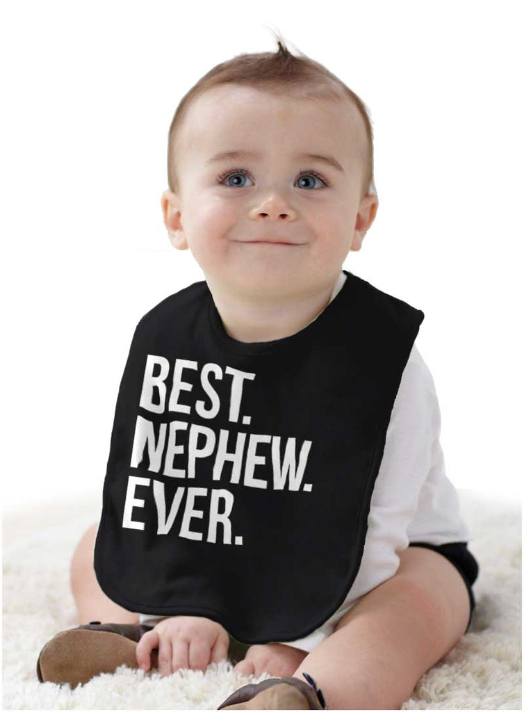 Best Nephew Ever Infant Baby Bib-Direct To Garment Print-Brisco Baby
