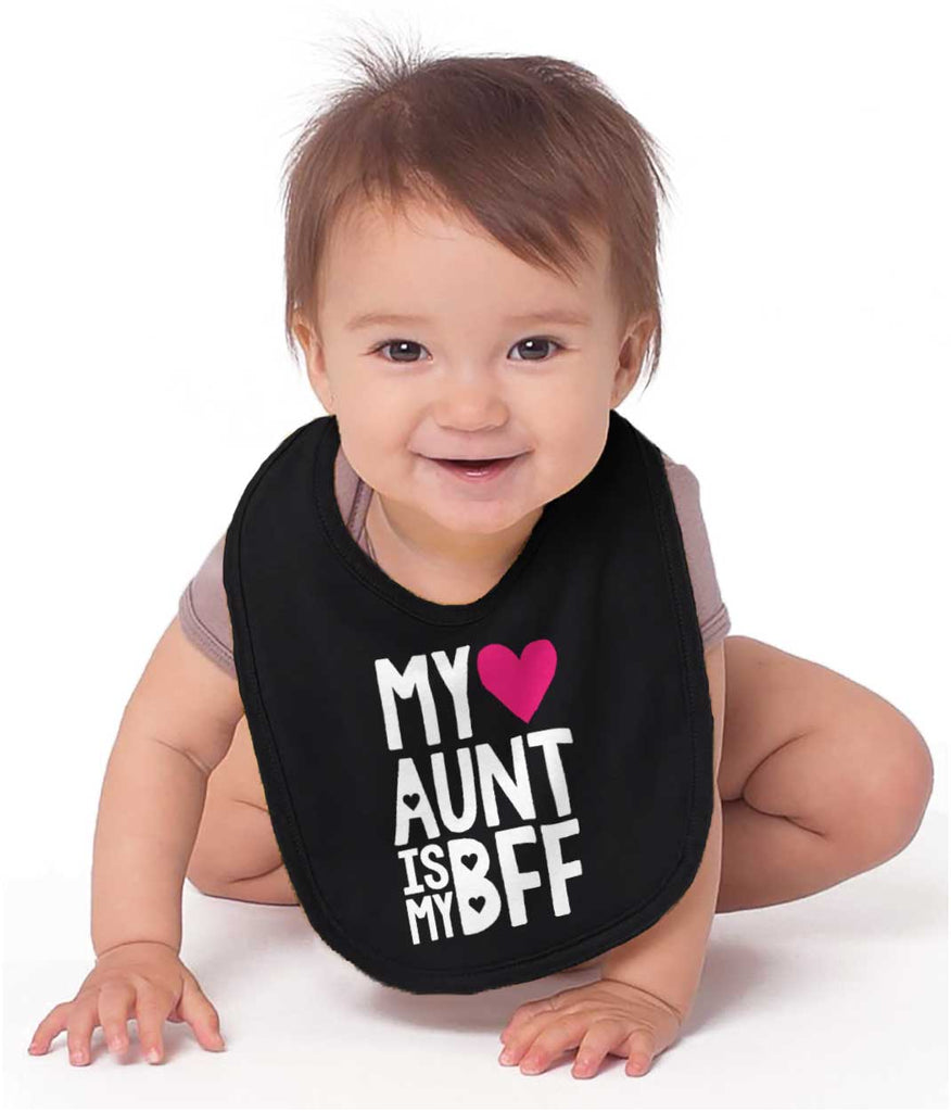 Aunt Is My BFF Infant Baby Bib-Direct To Garment Print-Brisco Baby
