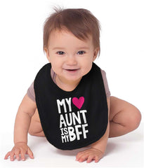 Aunt Is My BFF Infant Baby Bib-Direct To Garment Print-Brisco Baby