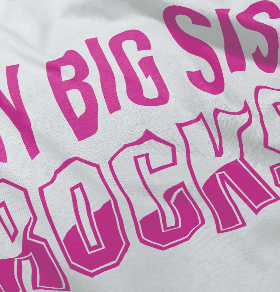 My Big Sis Rocks Romper Bodysuit-Direct To Garment Print-Brisco Baby