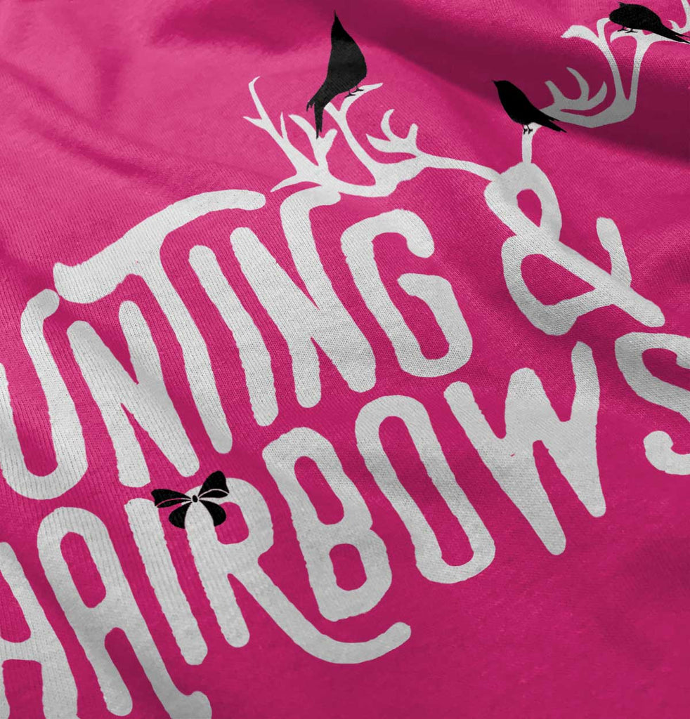 Hunting And Hairbows Romper Bodysuit-Direct To Garment Print-Brisco Baby