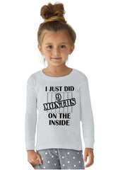 9 Months On The Inside Solid Baby Pajama Top-Direct To Garment Print-Brisco Baby