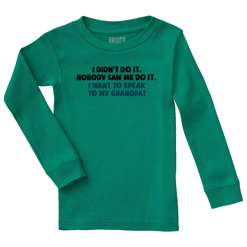 I Didn't Do It Solid Baby Pajama Top-Direct To Garment Print-Brisco Baby