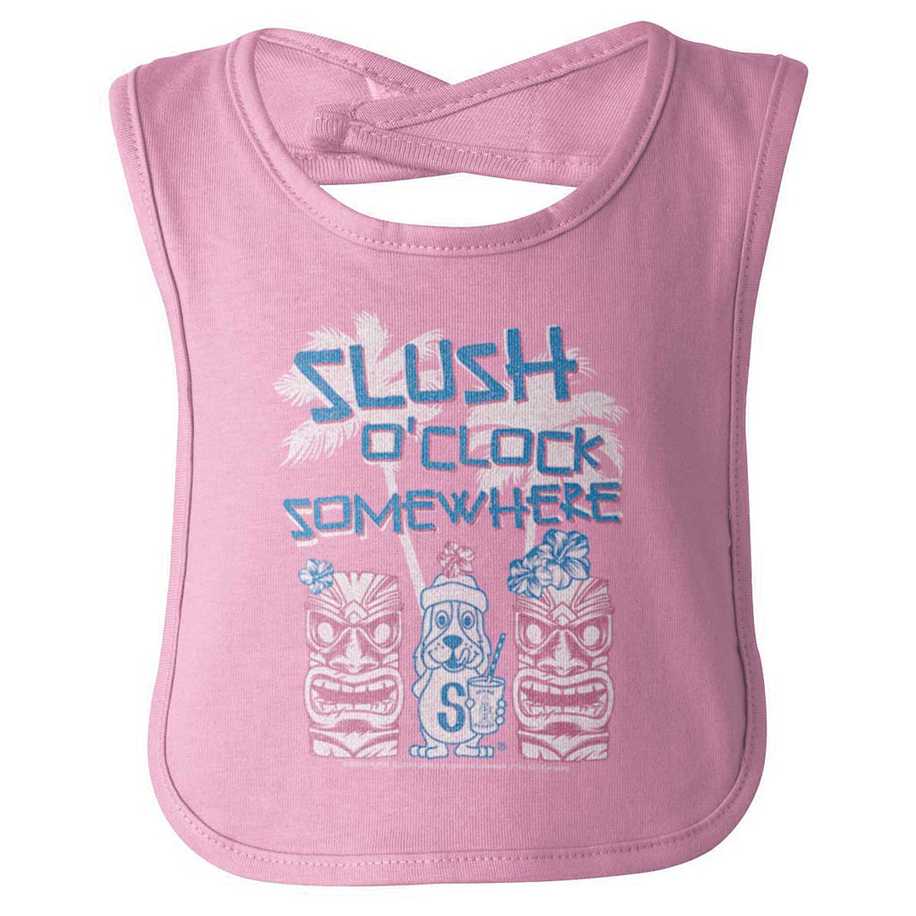 Slush O Clock Somewhere Infant Baby Bib-Direct To Garment Print-Brisco Baby