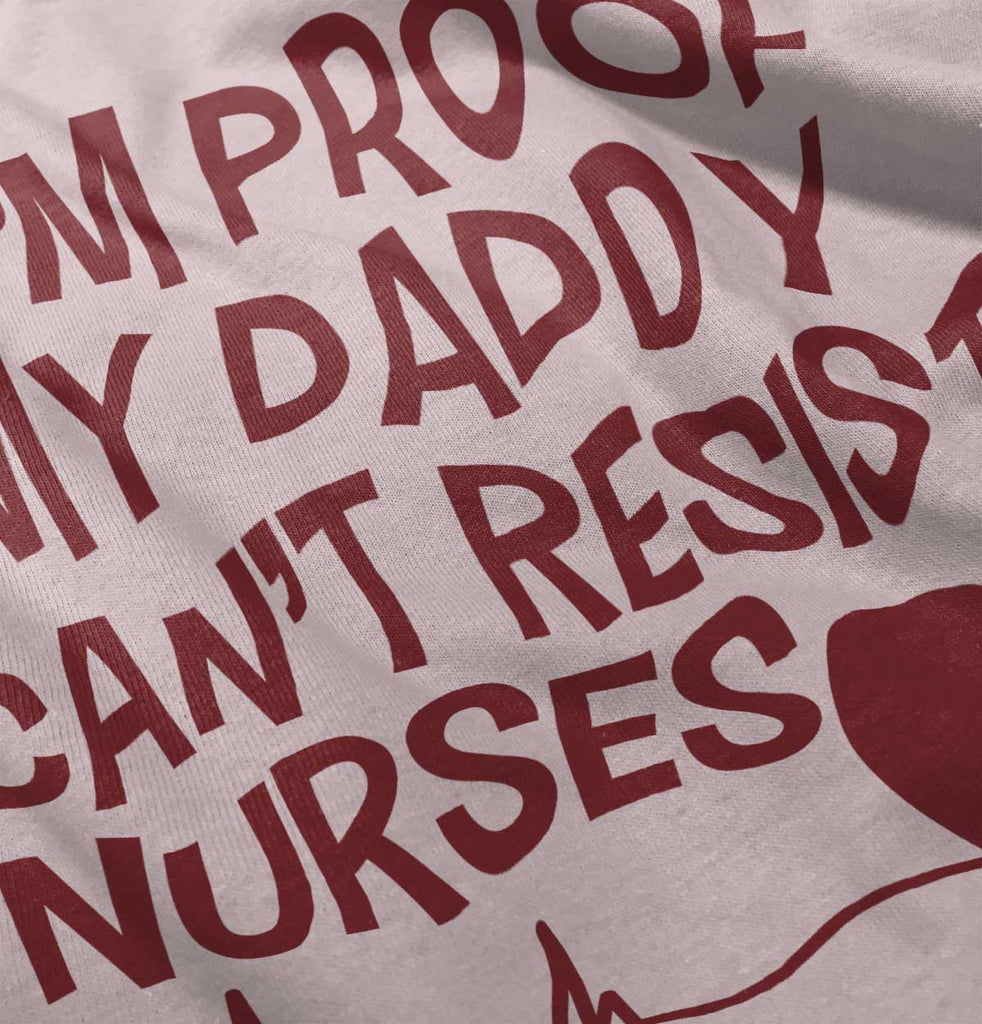 Can't Resist Nurses Toddler Ruffled Trim T-Shirt-Direct To Garment Print-Brisco Baby