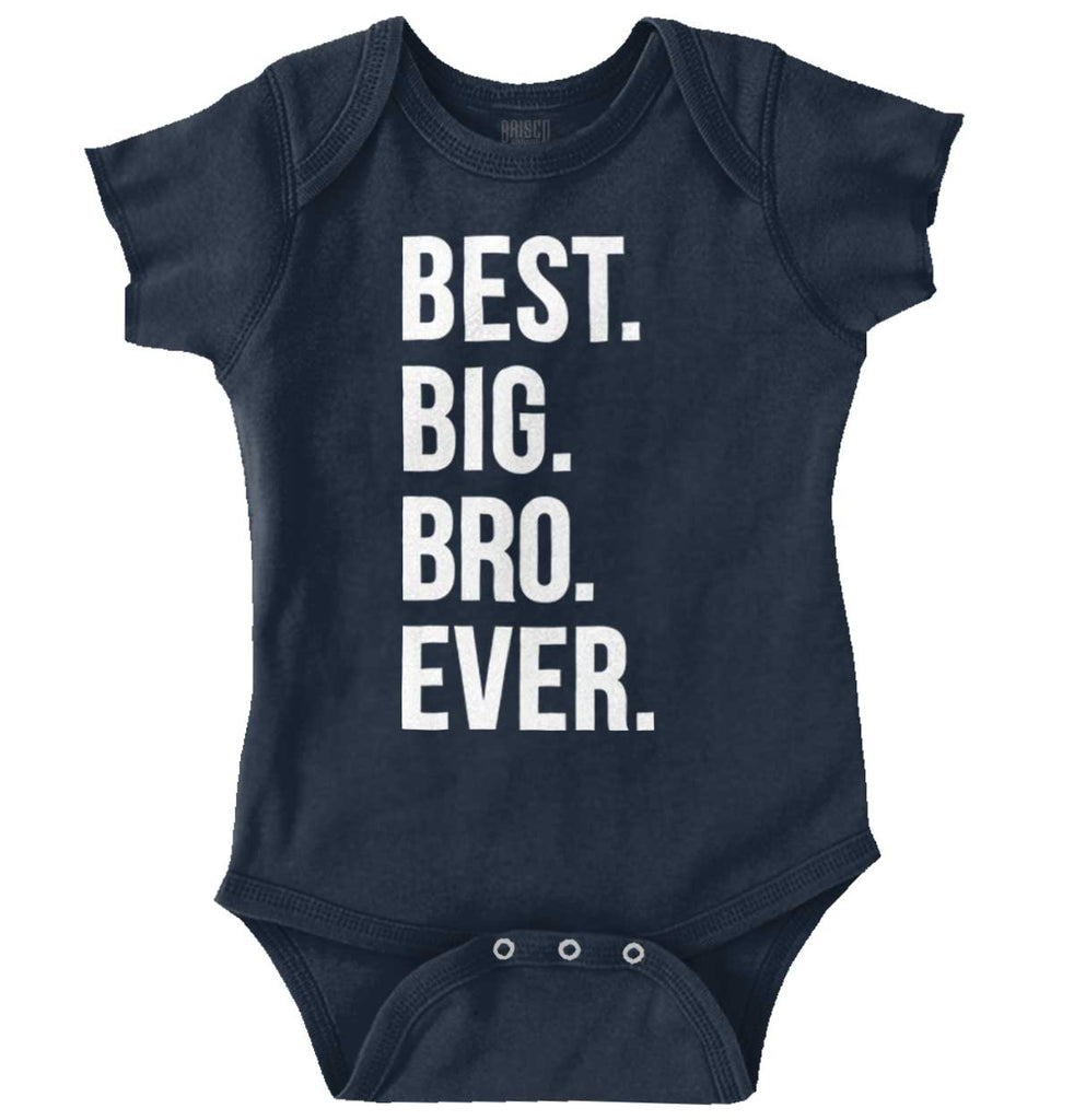 Best Big Bro Ever Romper Bodysuit-Direct To Garment Print-Brisco Baby