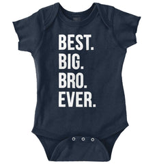 Best Big Bro Ever Romper Bodysuit-Direct To Garment Print-Brisco Baby
